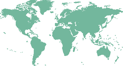 world map in green